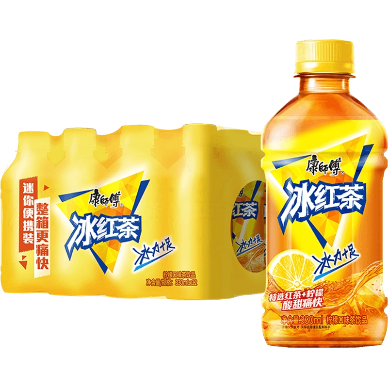 88VIP：统一 Kangshifu 康师傅 冰红茶柠檬味330ml*12瓶 19.86元