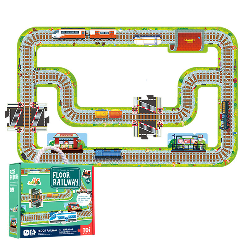 TOI 图益 巨型拼图-铁路款 普通拼图 26片 38元（需用券）