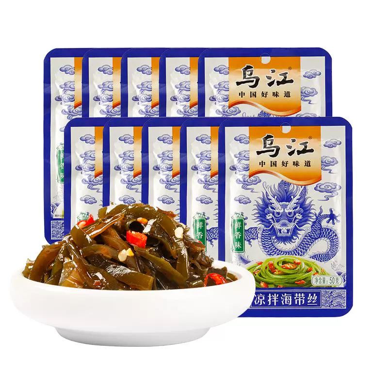 乌江 香辣海带丝 50g*10袋 ￥10.9