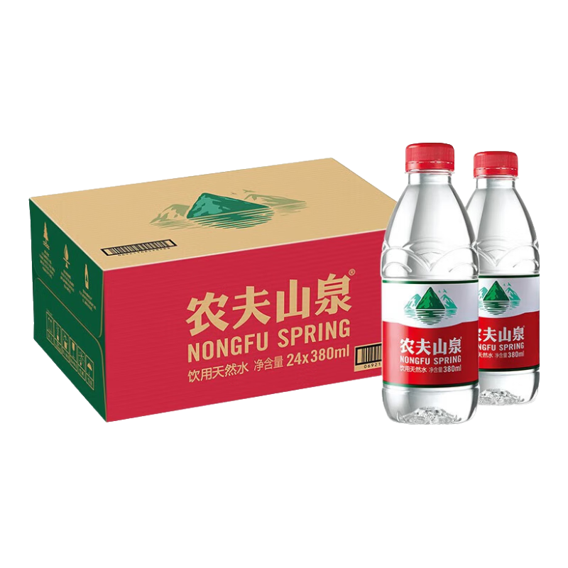 农夫山泉 饮用天然水380ml*24瓶 整箱装 1箱装 27.26元（需凑单）