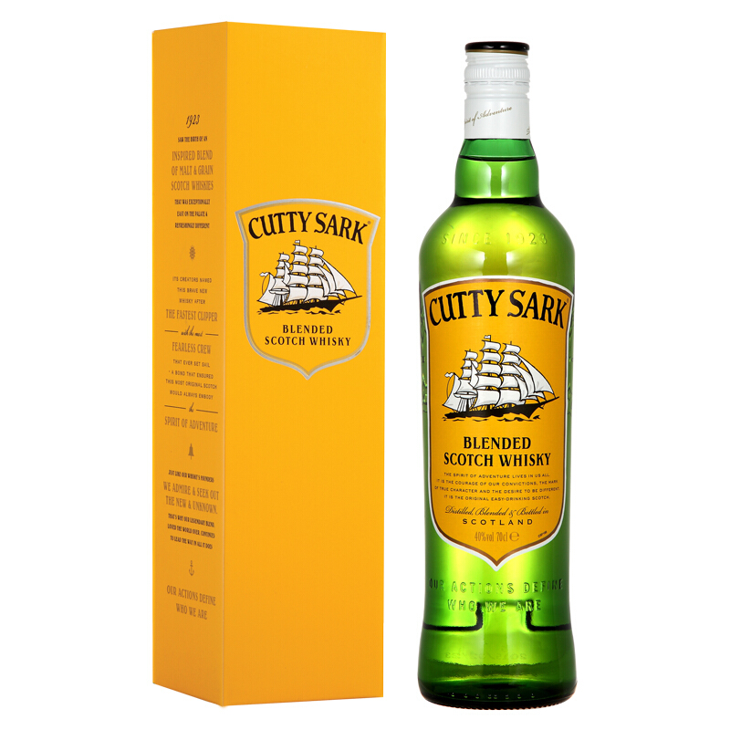 顺风 Cutty Sark 苏格兰 调和威士忌 40%vol 700ml 98元