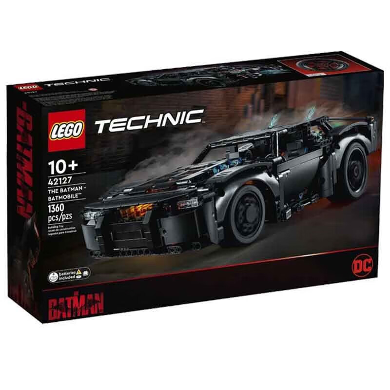 LEGO 乐高 积木科技系列7岁+男女孩儿童拼插积木玩具礼物 42127蝙蝠战车 535.31元