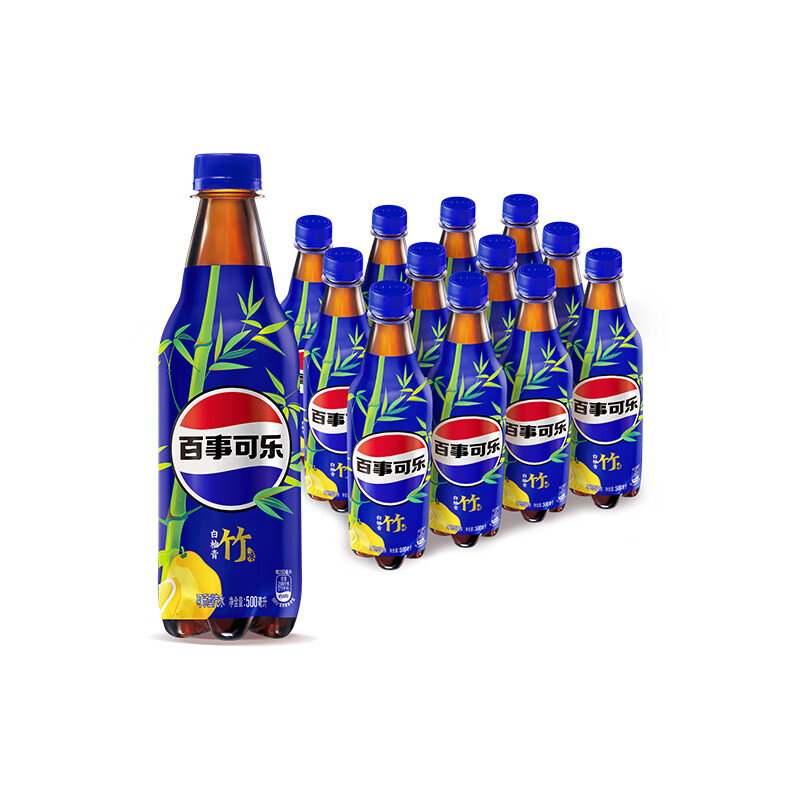 百事可乐 Pepsi 太汽系列 白柚青竹味 汽水 碳酸饮料 500ml*12瓶 需购2件 46.72元