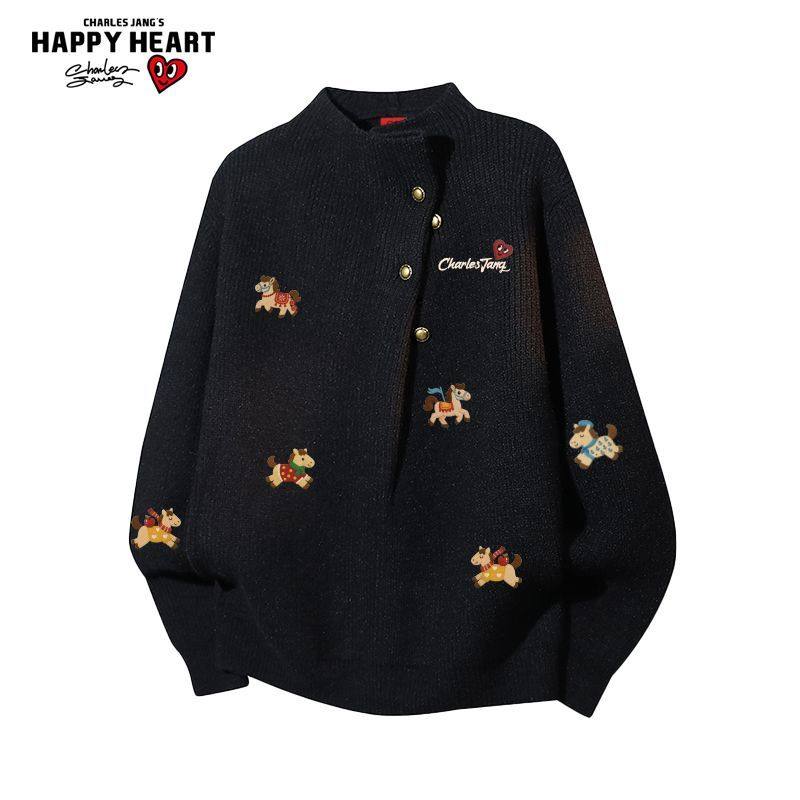 CHARLES JANG'S HAPPY HEART 青年男女半高领针织衫 petSylFdXF 159元（需用券）