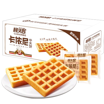 回头客 黄油味华夫饼500g/箱 x3件 25.3元（合8.43元/件）