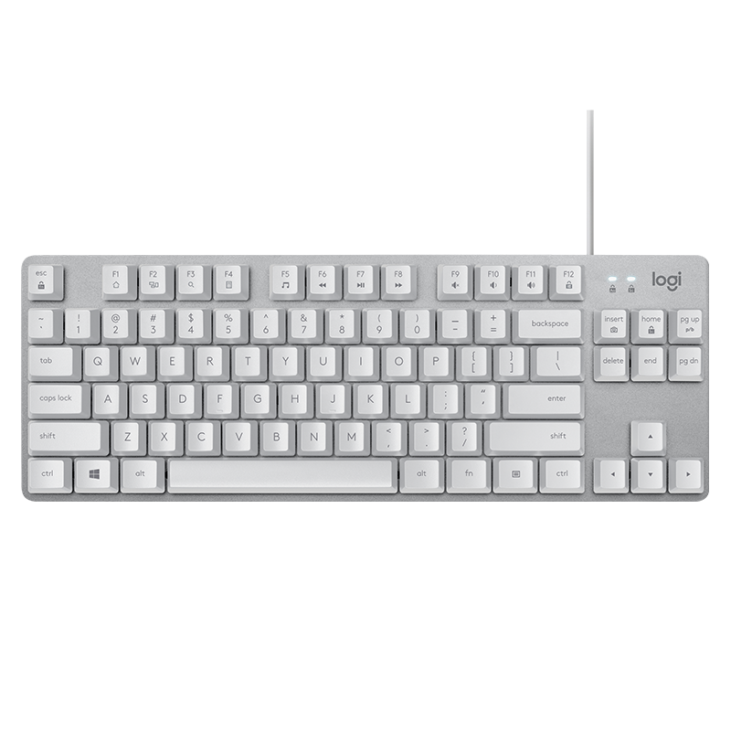 罗技（Logitech）K835机械键盘 有线键盘 游戏办公键盘 84键 白色 TTC轴 红轴 168.