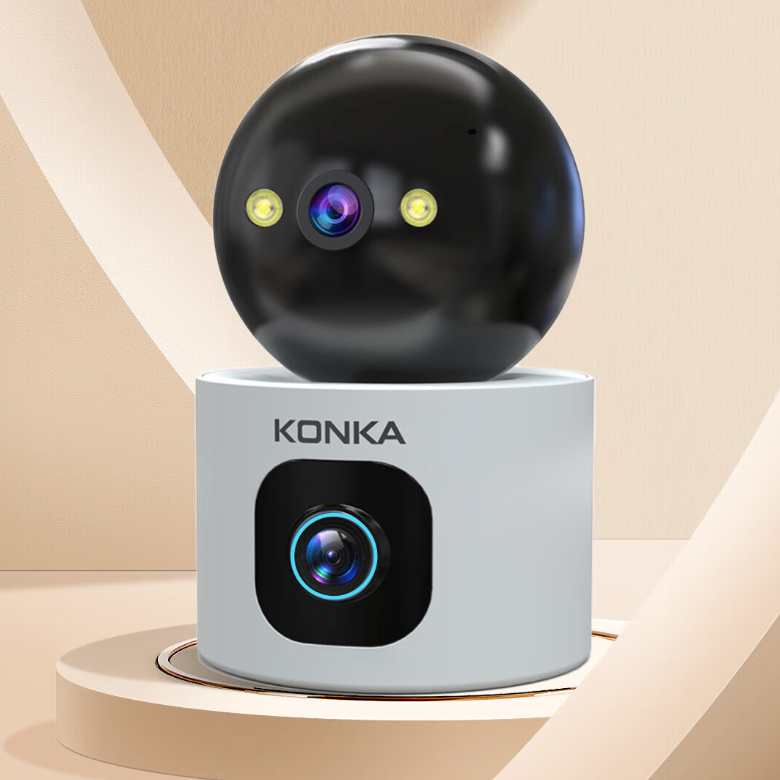 KONKA 康佳 KJ-W7 家用监控器 WiFi版 双摄800万+128G 159元包邮（双重优惠，晒单返