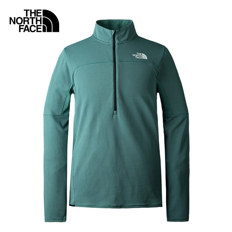 PLUS会员：THE NORTH FACE 北面 男款户外速干半拉链套头衫 NF0A83S8I0F100S 296.01元包