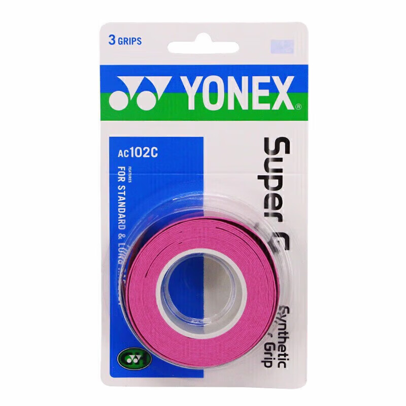 YONEX 尤尼克斯 羽毛球手胶运动吸汗带握把胶AC-102C-026粉色三条装 32元
