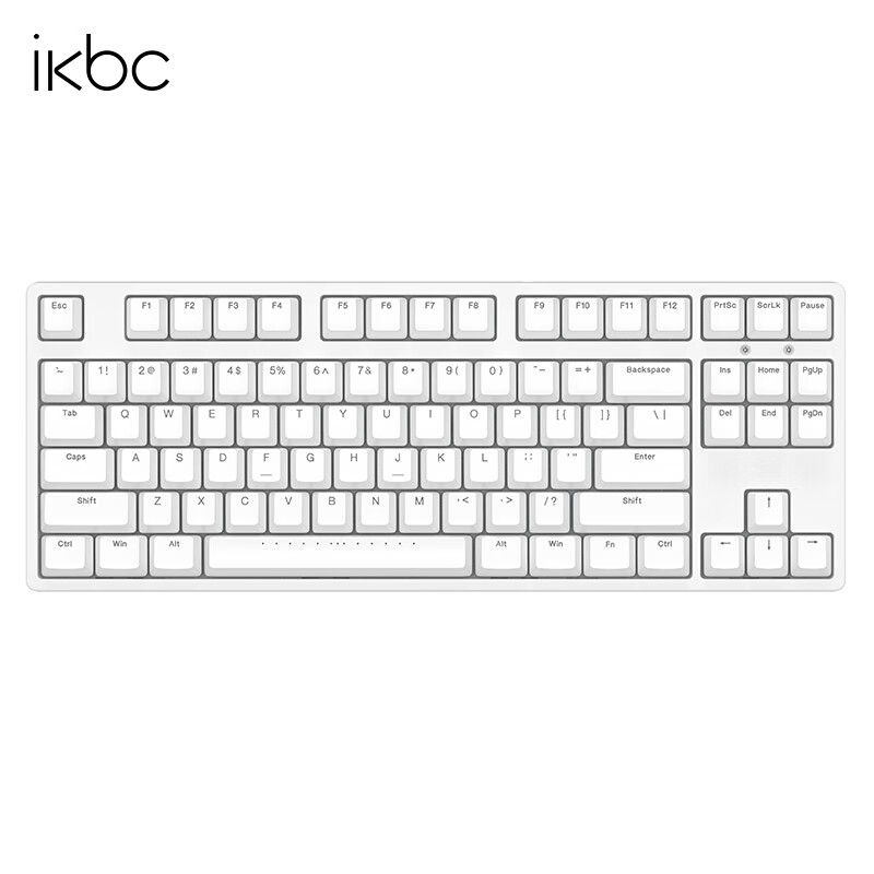 ikbc 游戏键盘 机械键盘 cherry轴 C87 白色 有线 黑轴 199元包邮
