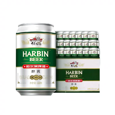 88VIP：Harbin Beer 哈尔滨啤酒 哈啤醇爽 9度冰爽啤酒 330ml*24听 25.76元包邮（需