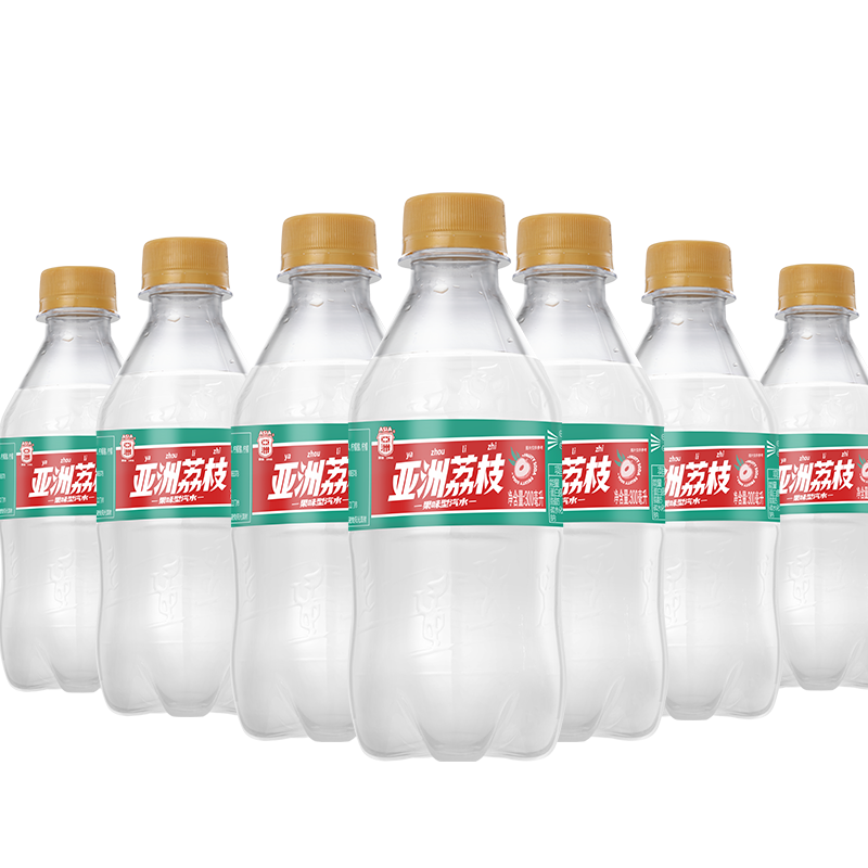 PLUS会员：亚洲ASIA 菠萝荔枝果味汽水碳酸饮料 300ml*12瓶 16.8元包邮（需领券