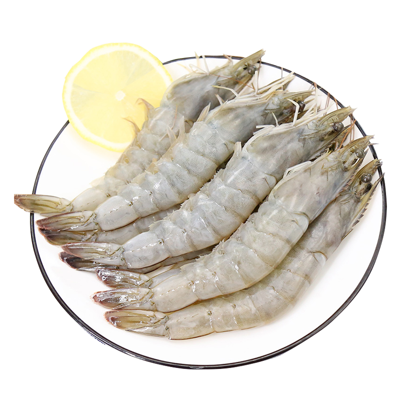 plus会员:禧美海产 厄瓜多尔白虾1kg/盒 50-60只(大号)盐冻大虾 63.55元