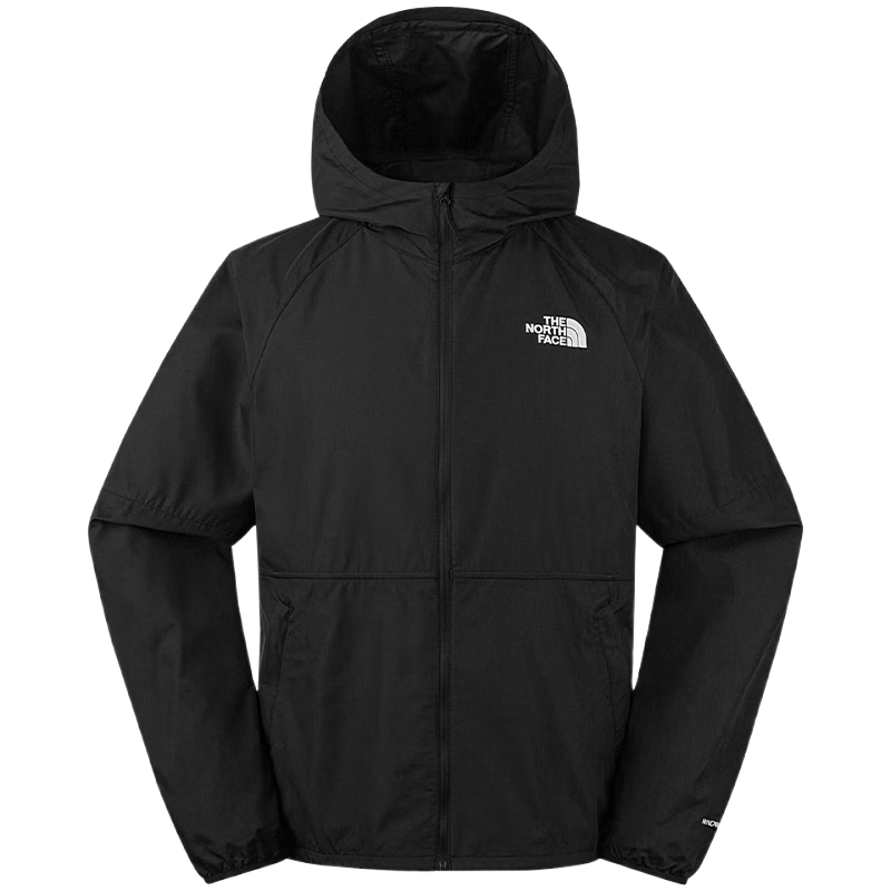 THE NORTH FACE 北面 防晒皮肤衣男24春夏户外刺绣图案轻薄防泼水连帽外套81PO 515.46元