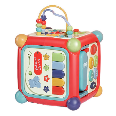 babycare 六面盒多功能宝玩具形状配对认知积木屋光栅红 159.55元（需用券）