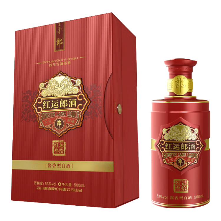 郎酒 红运郎三十（30）53度酱香型白酒500ml（新老包装随机发货） 1742.22元