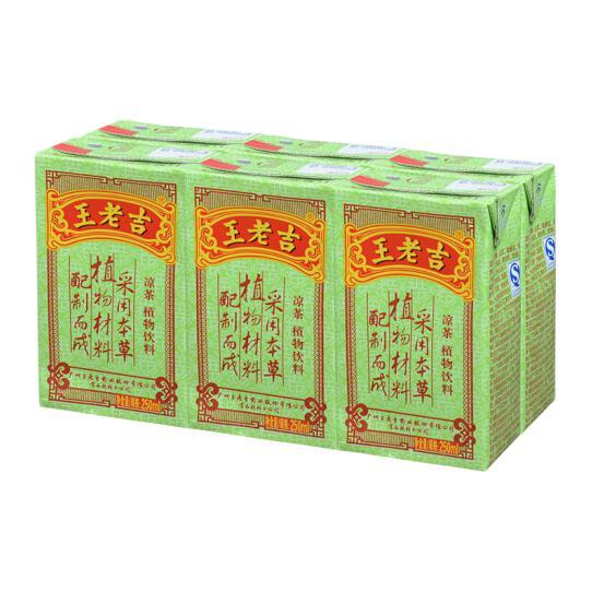 王老吉 凉茶250ml*6盒/组 绿盒装 茶饮料 尝鲜装 中华 8.4元