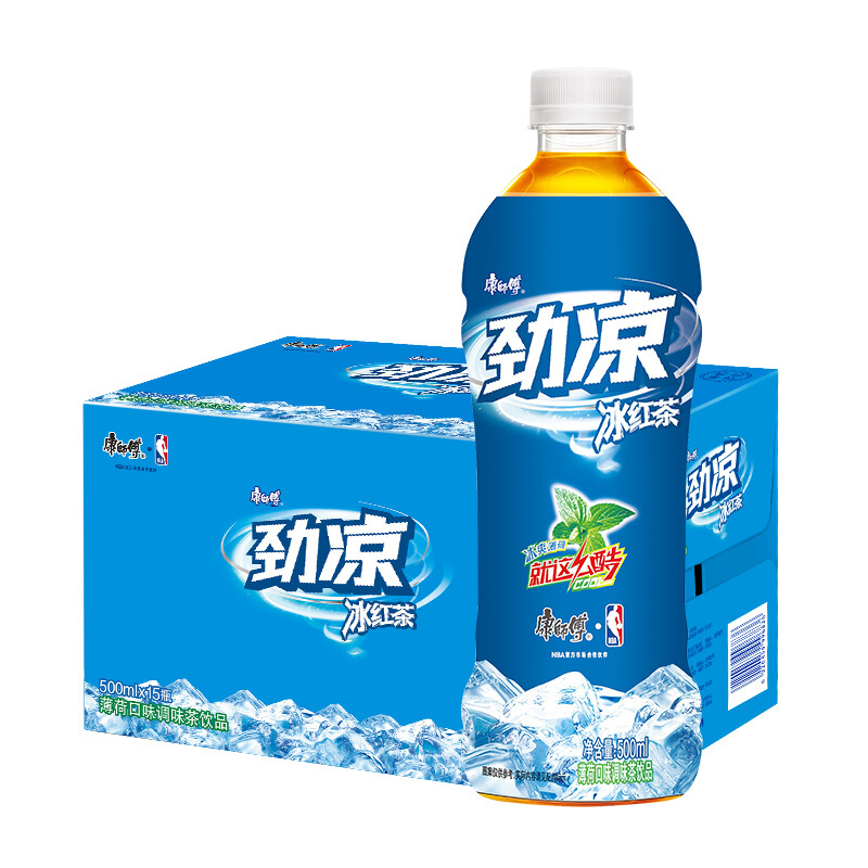 康师傅 劲凉冰红茶 薄荷口味 500ml*15瓶 28.13元（需买2件，需用券）