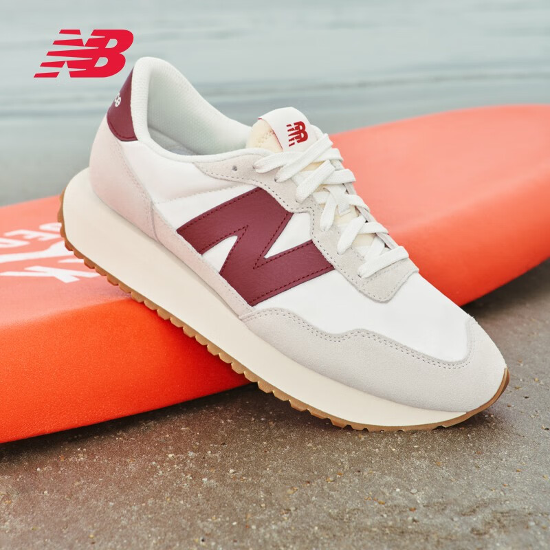 new balance 237系列 中性休闲运动鞋 MS237SB 米色/白色 37 ￥267