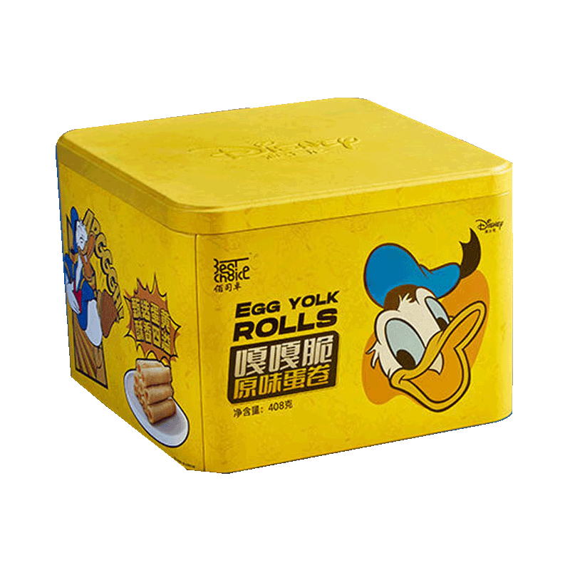 plus会员:迪士尼（DISNEY）六一儿童糕点礼盒原味蛋卷礼盒 408克/盒＊2件 47.28