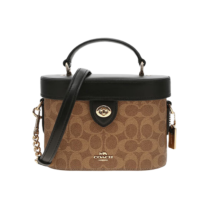 COACH 蔻驰 女包盒子包Kay20撞色手提包单肩斜挎包经典老花拼色 78277 IMCBI 1033.28元(需用券)