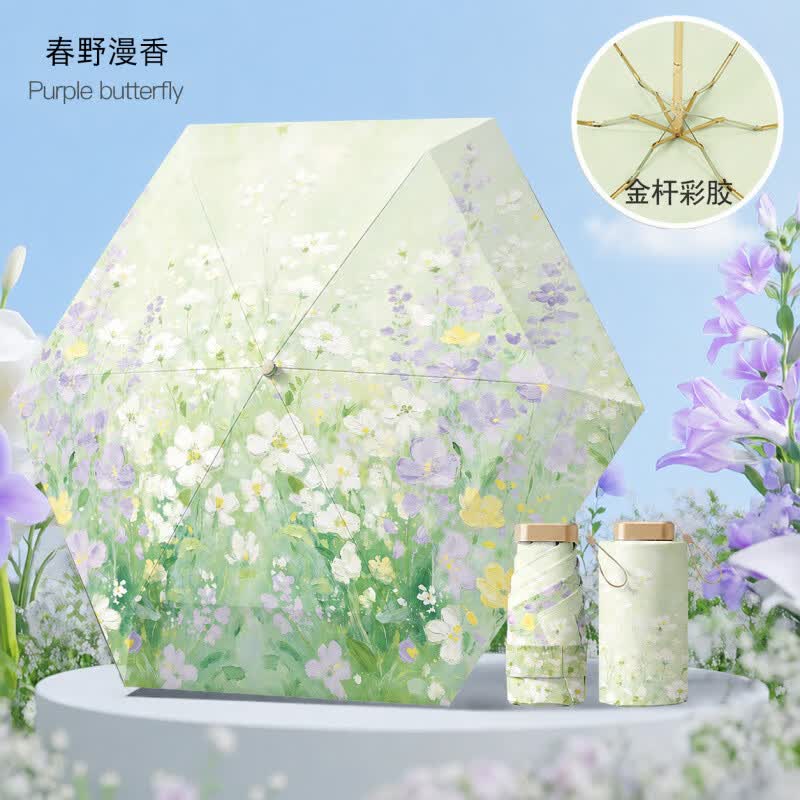 温诗欧 彩胶金架超轻迷你晴雨伞 32.97元