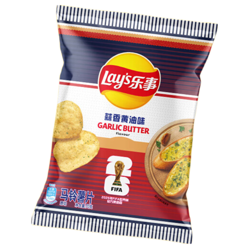 乐事 蒜香黄油味薯片 70g 多口味可选 3.9元