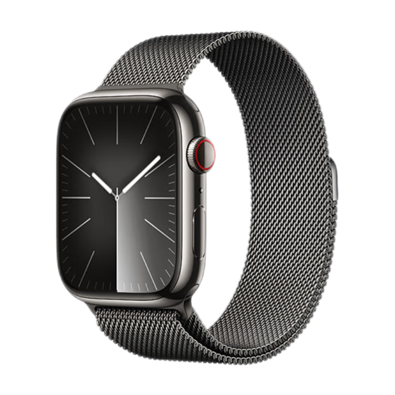 Apple/苹果 Watch Series 9 智能手表GPS+蜂窝款45毫米石墨色不锈钢表壳石墨色米兰