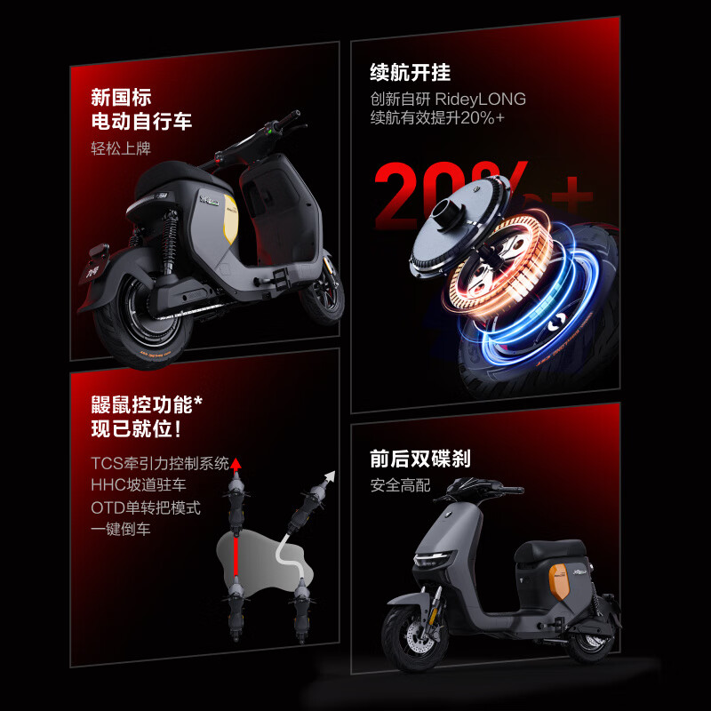 Ninebot 九号 电动新国标电动自行车Fz MIX智能电动车 到门店选颜色 3699元（需