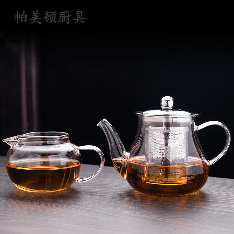 帕美顿 高硼硅耐热玻璃茶具 450ml 450茶壶+如意公杯 54.4元