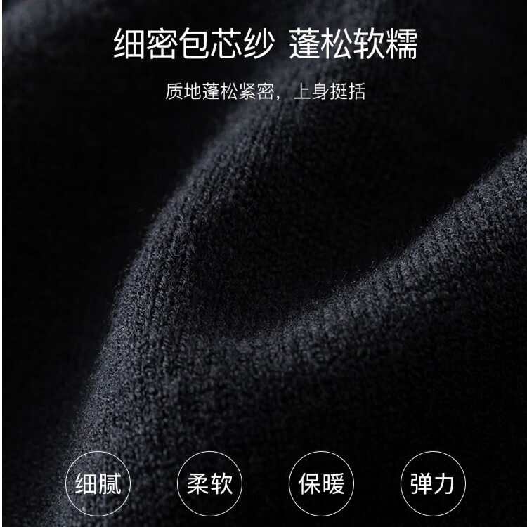 独束 微胖大码高腰显瘦针织高弹显瘦冬品质连衣裙 黑（花边） 119.5元（需