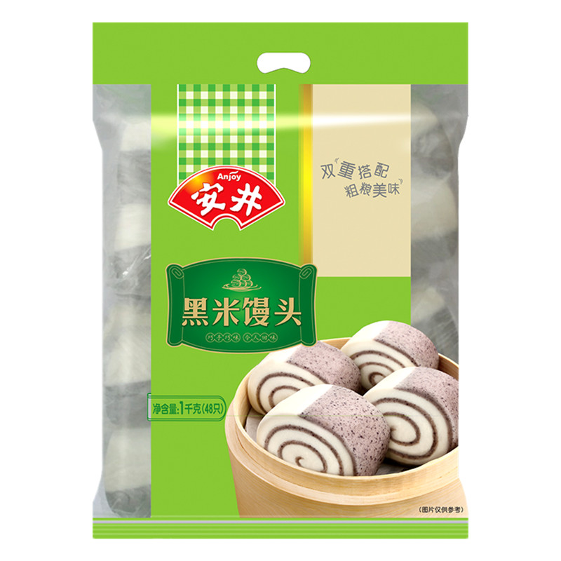 88VIP：Anjoy 安井 黑米馒头早餐花卷早点包子食品刀切杂粮1000g/袋速食 19.85元