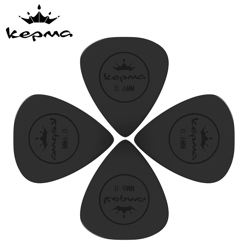 KEPMA 卡马 卡普马B1卡马卡农吉他拨片柔韧防滑0.6毫米原装拨片 4片装黑色 15
