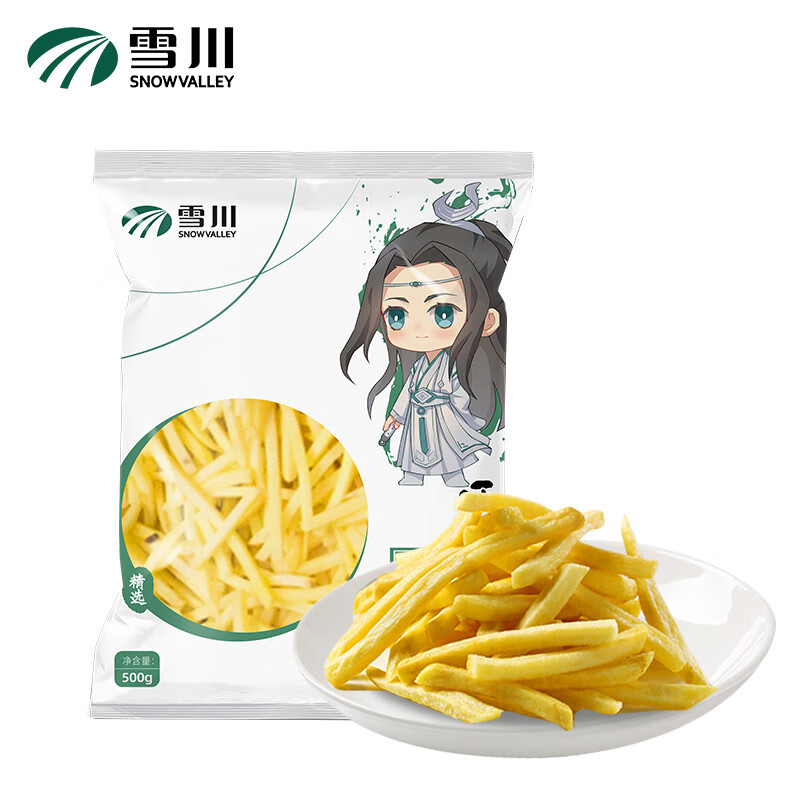 雪川食品 Snow Valley 龙渊粗薯条 500g*4袋 40.9元（需用券）