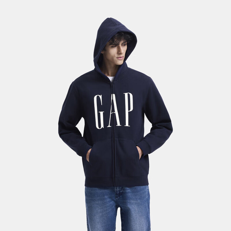 Gap 盖璞 男女装 印花字母logo抓绒连帽卫衣 660128 130元（需领券）