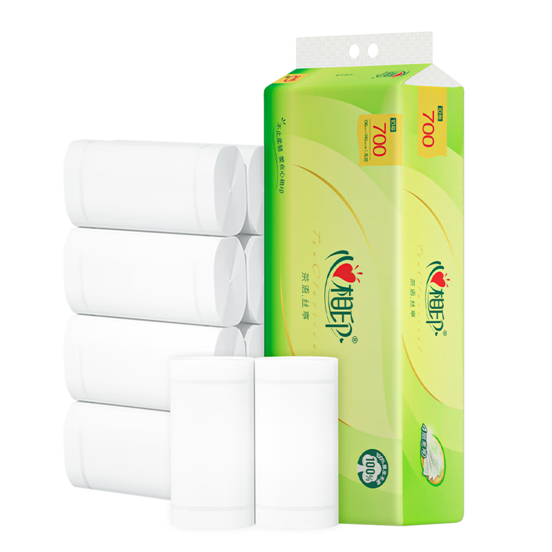 需换购：心相印 茶语丝享 无芯卷纸 4层 10卷 70g 7.9元