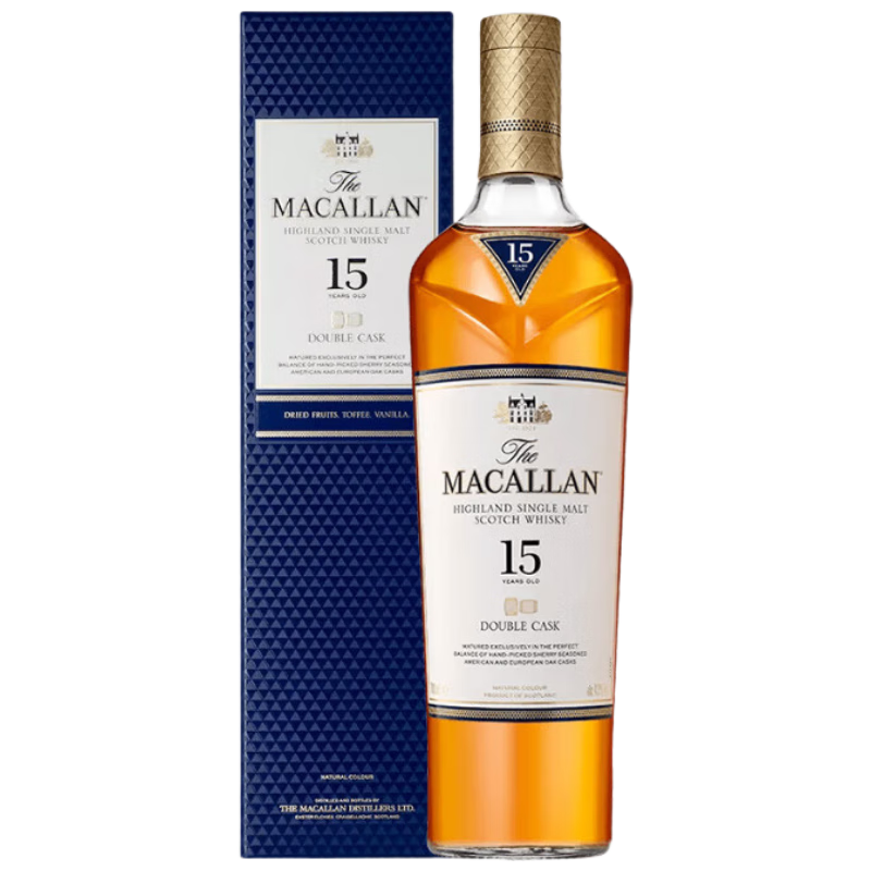 plus会员、京东百亿补贴:麦卡伦（MACALLAN）15年蓝钻双桶 苏格兰单一麦芽威士