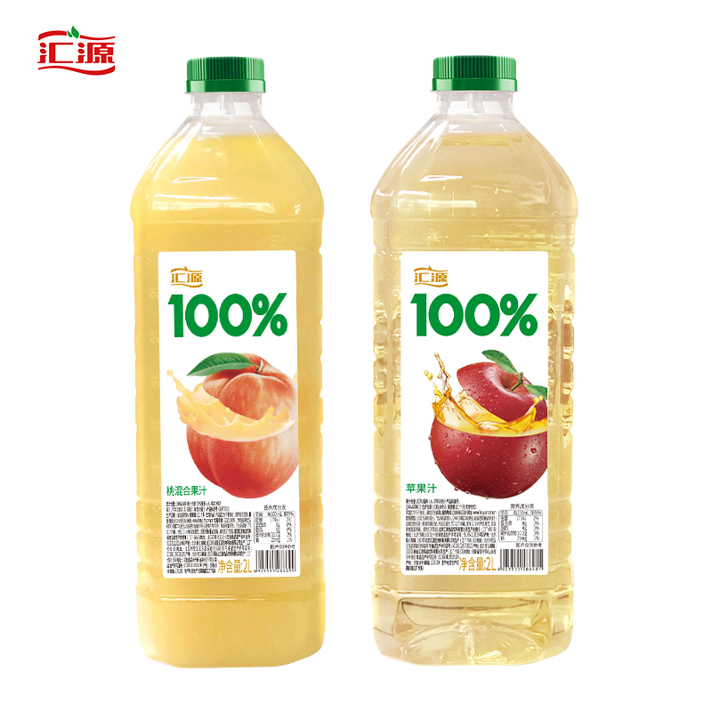 汇源 100%苹果桃混合果汁 2L*2瓶 33.8元（需用券）