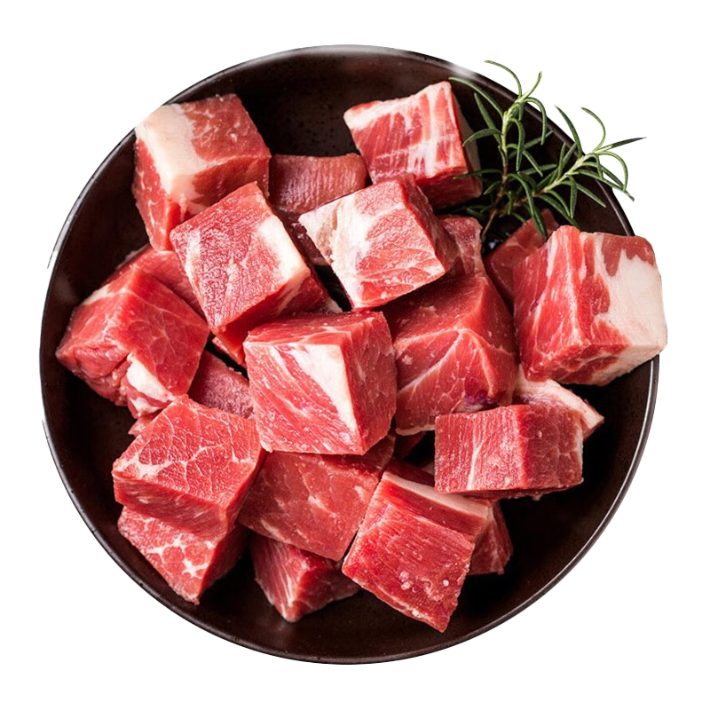 再降价、PLUS会员：京东超市 海外直采原切进口草饲牛腩肉1.35kg（450g*3袋） 56.7元包邮