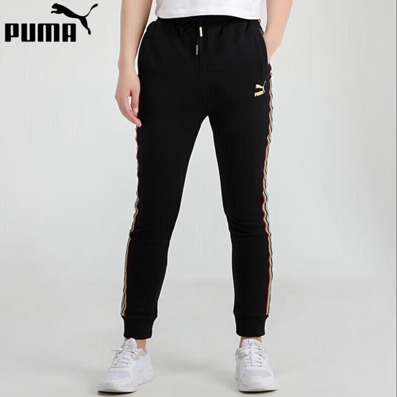 PUMA 彪马 运动裤跑步训练健身舒适透气时尚休闲卫裤针织长裤子 599062-51 59906