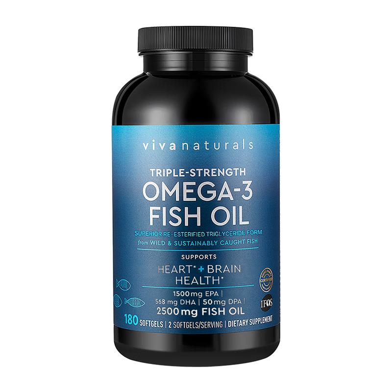 Viva Naturals Omega-3深海鱼油软胶囊 180粒 111.65元