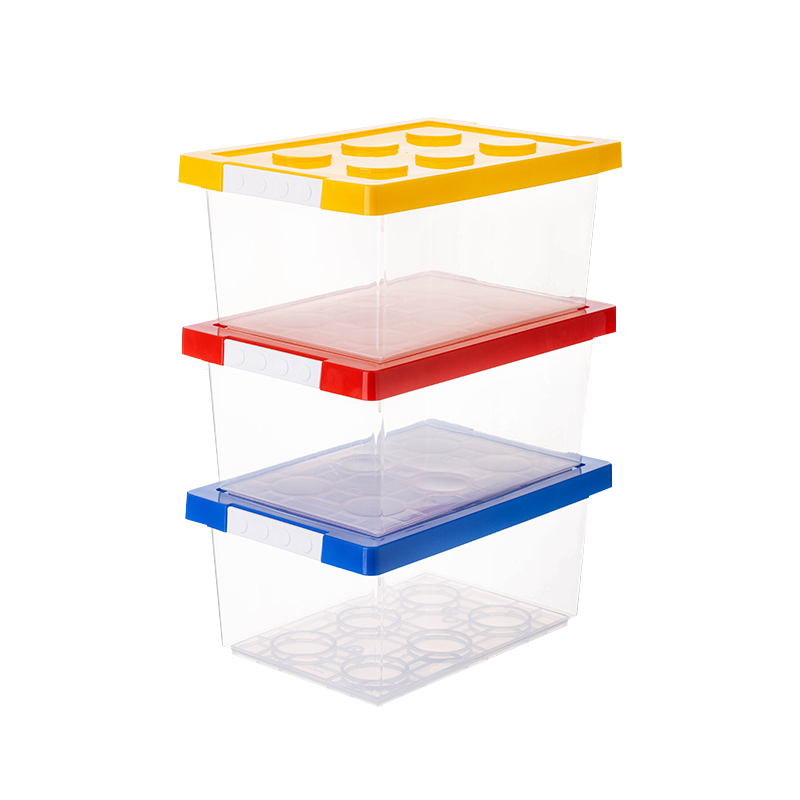 SHIMOYAMA 霜山 乐高收纳盒儿童积木玩具书本分类整理箱透明塑料零食储物盒 2