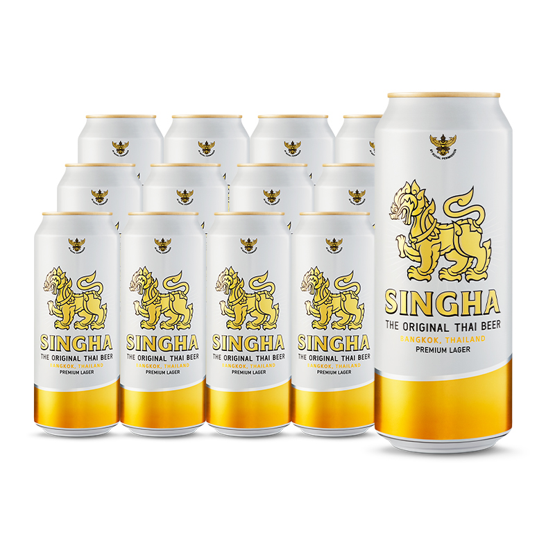 胜狮 SINGHA 拉格啤酒 490ml*12听 39元（需用券）