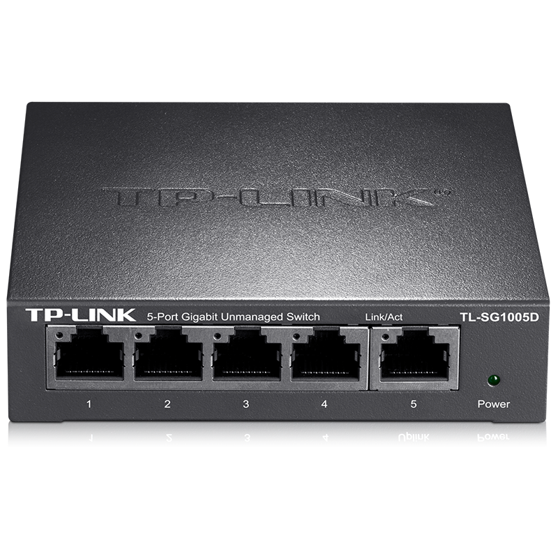 PLUS、限政补:TP-LINK 5口千兆交换机 企业级交换器 监控网络网线分线器 分流