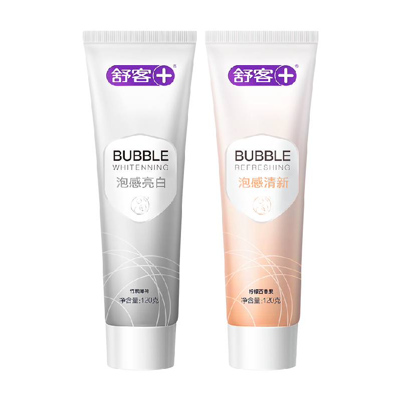 舒客 绵密泡泡牙膏2支 33.9元