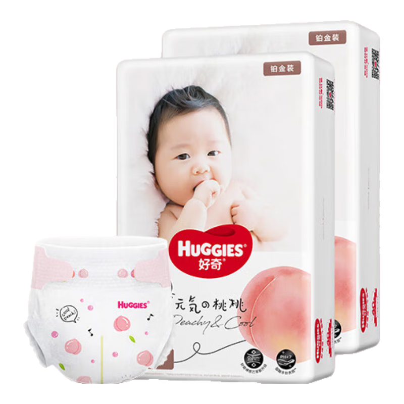 京东百亿补贴、plus会员、再降价:好奇（Huggies）铂金装纸尿裤L120片(9-14kg)大