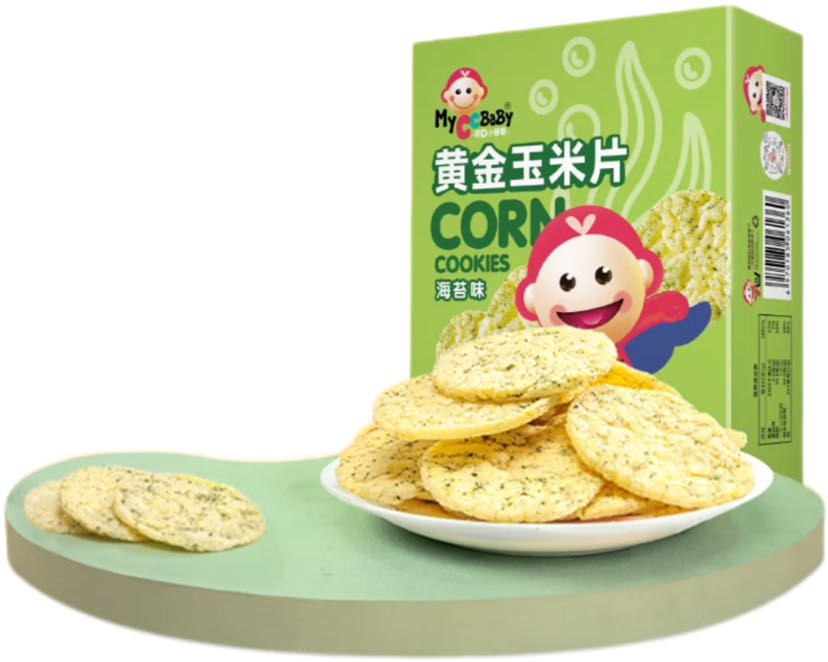 MyCcBaBy 我D小蔡蔡 黄金玉米片低敏松脆宝宝水果味玉米饼 苹果香蕉味 8.93元