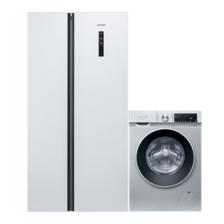 SIEMENS 西门子 冰洗套装 502L超薄嵌入对开门冰箱+10kg除渍洗 KA50NE20TI+WG52A108AW 5