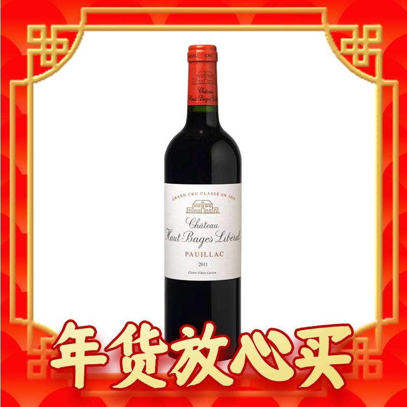 爆卖年货、88VIP：Chateau Haut Bages Liberal 奥巴里奇庄园 正牌 干红葡萄酒 2011年 