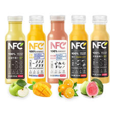 plus会员：农夫山泉 NFC果汁饮料 100﹪鲜果冷压榨果蔬汁 4月产 随机混合300ml*4